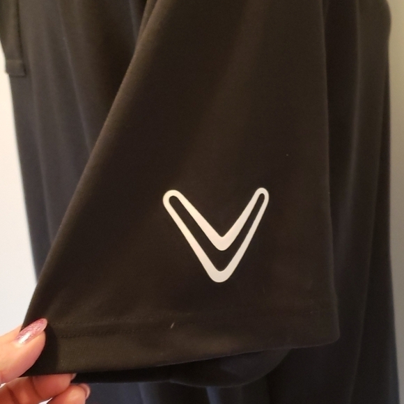 Callaway Golf Polo Black with White EUC Large - Picture 7 of 8